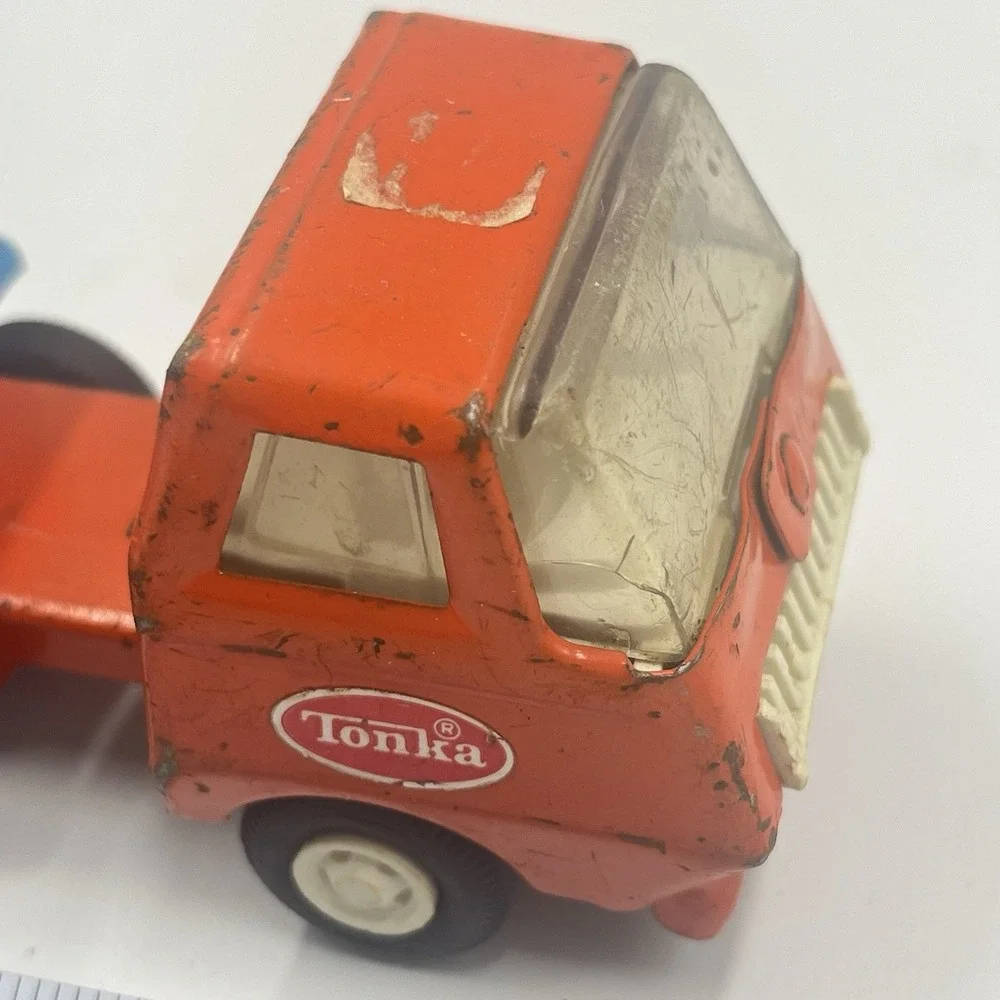 Vintage Buddy L‎ Blue Car Carrier Truck 10 1/2